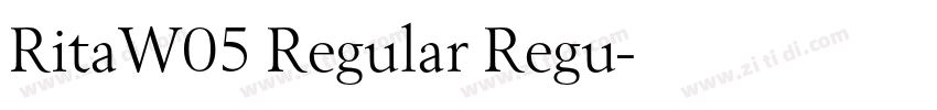 RitaW05 Regular Regu字体转换